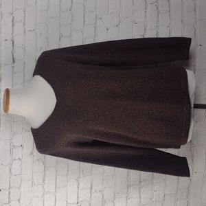 Lane Bryant Sweater Brown Metallic Sparkle 14/16